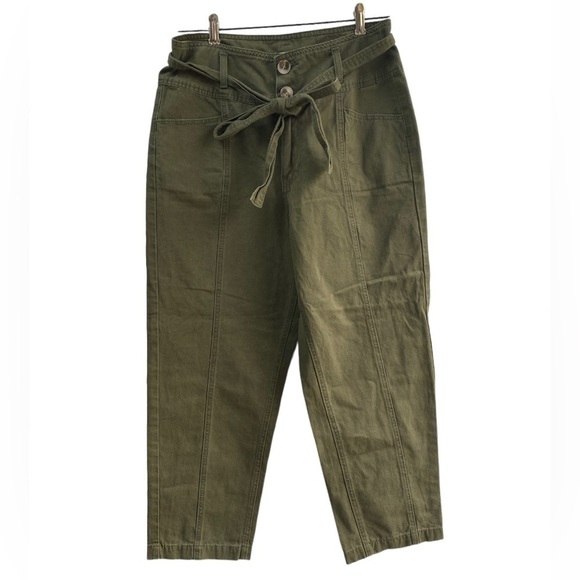BLU Pepper Day To Day Green Belted Pants Women’s Size 30 - Picture 1 of 13